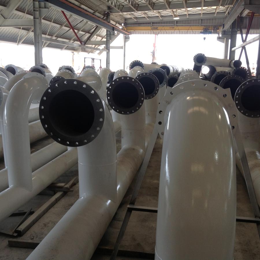 Gas piping ready to mount
